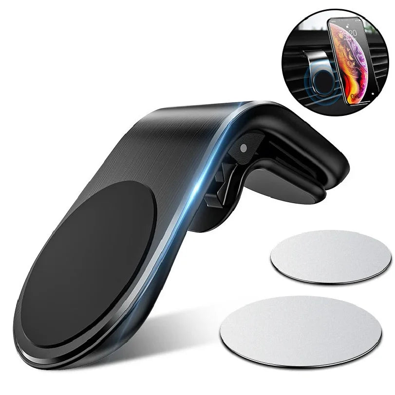 Magnetic car phone holder